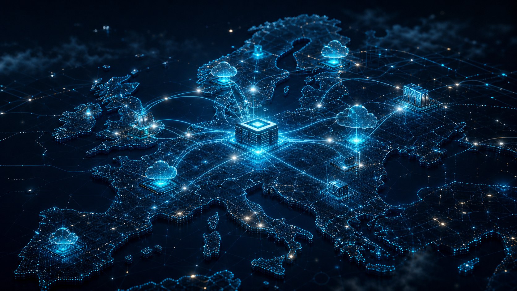 Distributed European digital infrastructure connected across independent cloud and data systems